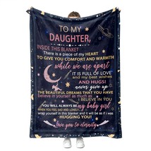 To My Daughter Blanket From Dad Mom, Warm Letter Throw Blanket For Daughter, Bir - £31.96 GBP