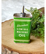 Vintage Stainless Sewing Machine Oil Green Tin Can Petroliana Lead Spout... - $692.54 MXN