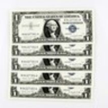 1957 A SILVER CERTIFICATE CONSECUTIVE 5 BILLS H84327301A-H84327305A - $119.17