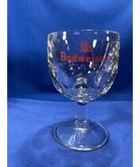 VINTAGE BUDWEISER KING OF BEERS PESTAL FOOT HEAVY GLASS BEER SCHOONER - £11.74 GBP