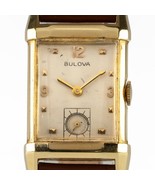 Bulova 14k Yellow Gold Men&#39;s Vintage Hand-Winding Dress Watch 7AK - €1.205,79 EUR