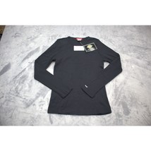 Dickies Shirt Womens S Black Round Neck Rib Knit Pullover Medical Unifor... - $22.65