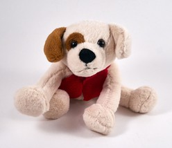 Dan Dee Collectors Choice Dog Tan Brown Red Scarf 6” Plush Animal Toy - £8.78 GBP