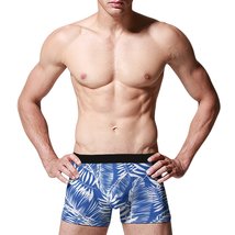 Mondxflaur Boxer Briefs for Men Poylester Palm Leaf Stretch Men&#39;s Underwear - £11.98 GBP
