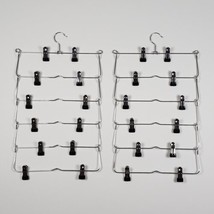 Hanger 6 Tier Clothes Organizer with Metal Clips Set of 2  - £19.96 GBP