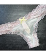 NWT Victoria&#39;s Secret XS THONG PINK Yellow bow DREAM ANGELS RARE! - £31.72 GBP