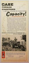 1956 Print Ad Case Tractor Pulls Forage Chopper on Farm Racine,WI - $8.89