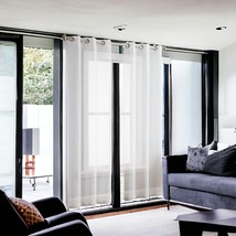 Set of Two 96&quot; White Sprinkled Embellishment Window Curtain Panels - $3,405.83 MXN