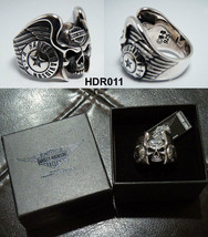 HARLEY DAVIDSON® Thierry Martino Sterling Silver Wing skull ring - £191.04 GBP