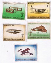 Stamps San Marino Airplanes 509-513 MNH - £0.55 GBP
