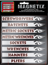 Magnetic Labels For Tool Box Garage Drawer Mechanic Tools Chest Organize... - $15.99