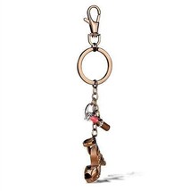 TK2896 - Two Tone IP Light Brown (IP Light coffee) Stainless Steel Key R... - $27.49