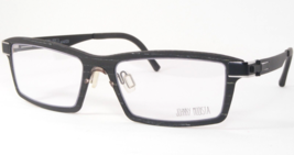 Johnny Modista 3007 W21Z50 Black /Silver Unique Rare Wood Eyeglasses 55-19-140mm - $293.22