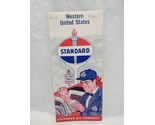 Vintage Western United States Standard Oil Company Brochure Travel Map - £21.89 GBP
