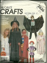 McCall&#39;s Sewing Pattern 2626 Children Halloween Costume Angel Witch Vampire Used - $6.98
