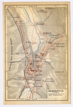 1911 Antique City Map Of Bad Gastein / Salzburg / Austria - £20.76 GBP