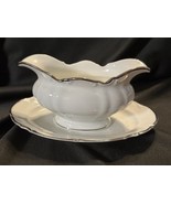 Saladmaster Wedding Band 7 1/2&quot; Gravy Boat 9 1/2&quot; Under Plate Porzellan ... - $69.95