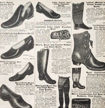1900 Mens Boots &amp; Slippers Advertisement Victorian Sears Roebuck 5.25 x 7&quot; - £14.78 GBP