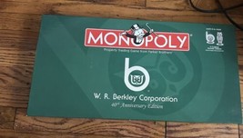 Monopoly W. R. Berkley Corporation 40th Anniversary Edition Board Game  ... - £34.24 GBP