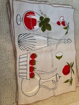 Vintage Linen Set 4 Shabby Chic Placemats Fruit Kitchen Bar Design - $19.80