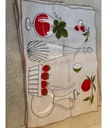 Vintage Linen Set 4 Shabby Chic Placemats Fruit Kitchen Bar Design - $19.80