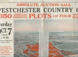 Westchester Country Club Absolute Auction Brochure Bronx County New York 1922 - £216.42 GBP