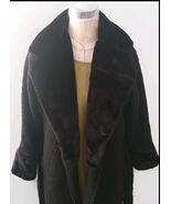 New Womens Black Bouclé Style Cosy Coat Size L UK  - $598.38 MXN