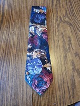 Envoy Limited Edition Men&#39;s Falling Leaves Multicolor 4 Inch Wide Neck Tie - £7.81 GBP