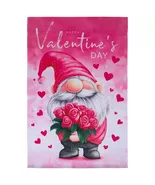Valentine's Day Gnome Garden Flag-2 Sided, 12" x 18" - $6.99