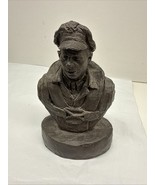 MICHAEL GARMAN VTG 1985 WWII Flying Tigers Bomber Pilot Bust Sculpture S... - $26.68