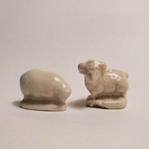 Wade Whimsies Sheep Figurines, set of 2, Wade England Collectibles, noahs ark - $12.99