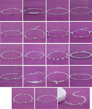 Fashion 925 Sterling Silver Women Love Heart Beads Star Bracelet Bangle Jewelry - £7.06 GBP+