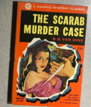 The Scarab Murder Case By S.S. Van Dine (1954) Graphic Books Mystery Paperback - £11.60 GBP