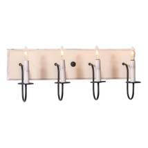 Irvins Country Tinware 4-Light Vanity Light in Rustic White - £224.53 GBP