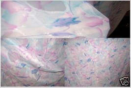 Designer French Chiffon Fabric Iridescent Shimmer Wht Pink Periwinkle Blue 4Yds - £58.83 GBP