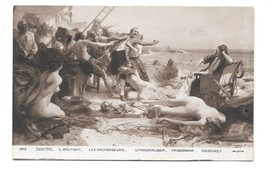 France Emile Boutigny Salon 1913 The Wrecker Pirates Nude Women SPA Art Postcard - $7.95
