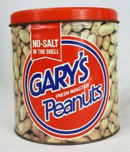 VINTAGE Gary&#39;s No Salt Roasted Peanuts Empty Collectible Tin - £15.56 GBP