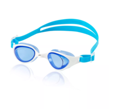 NEW Speedo Scuba Jr. Swim Goggles blue & white age 6-14 flex fit UV protection - $7.95