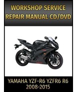 Yamaha YZF-R6 YZFR6 R6 Service Manual 2008 2009 2010 2011 2012 2013 2014 2015 CD - $20.79