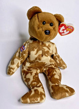 2003 Ty Beanie Baby &quot;HERO&quot; Retired UK Military Bear BB12 - £7.85 GBP