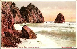 Vtg Postcard 1910 Sugar Loaf and Surf - Santa Catalina Island California - £3.36 GBP