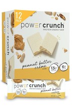 Power Crunch Protein Wafer Bars, High Protein Snacks with Delicious Taste, Peanu - £31.85 GBP