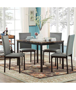 Bob&#39;s Discount Furniture HomeVance Catania Dining Table &amp; Faux-Leather D... - $229.00