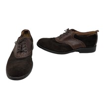 Johnston &amp; Murphy Saddle Black/Brown 2-Tone Leather &amp; Suede Dress Shoe S... - £39.13 GBP