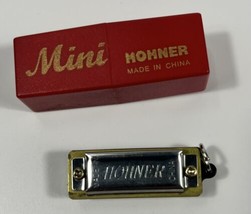 Mini Hohner Harmonica Playable Key of C with Red Plastic Storage Box 1.5... - $5.95