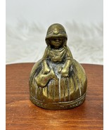 Vintage Brass Bell Southern Lady with Vase 2-3/4” - $42.47 CAD