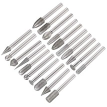 uxcell Diamond Burrs Bits Sets Grinding Drill Kits Carving Rotary Tool f... - £28.43 GBP