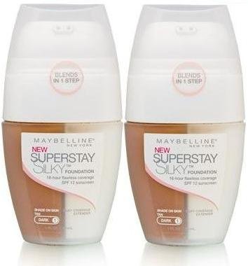 Maybelline SuperStay Silky Foundation SPF 12 DARK 1 BY MAYBELLINE (SHADE ON SKIN - $34.99