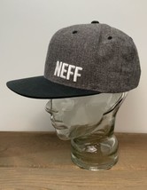 Original NEFF Co. Spellout Snapback Baseball Cap Hat Skate Surf Streetwear Gray - £19.46 GBP
