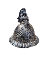 Vintage Bride Wedding Toasting Celebration Miniature Pewter Bell Approx ... - $437.71 MXN